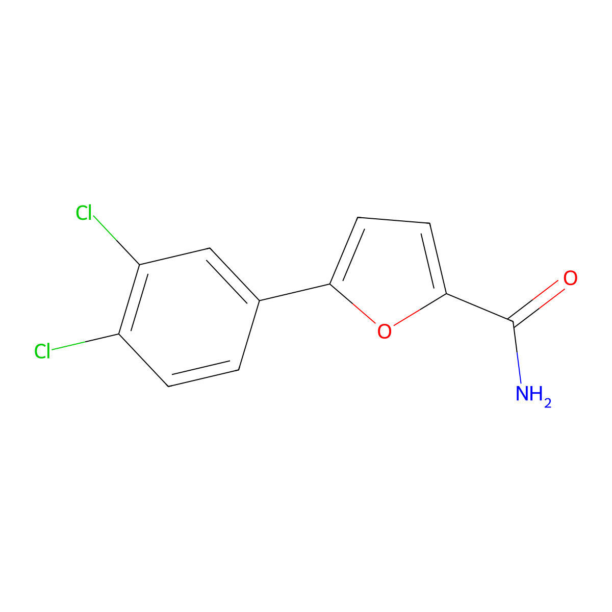 5-(3,4-Dichlorophenyl)furan-2-carboxamide molecular structure, CAS 61941-99-9