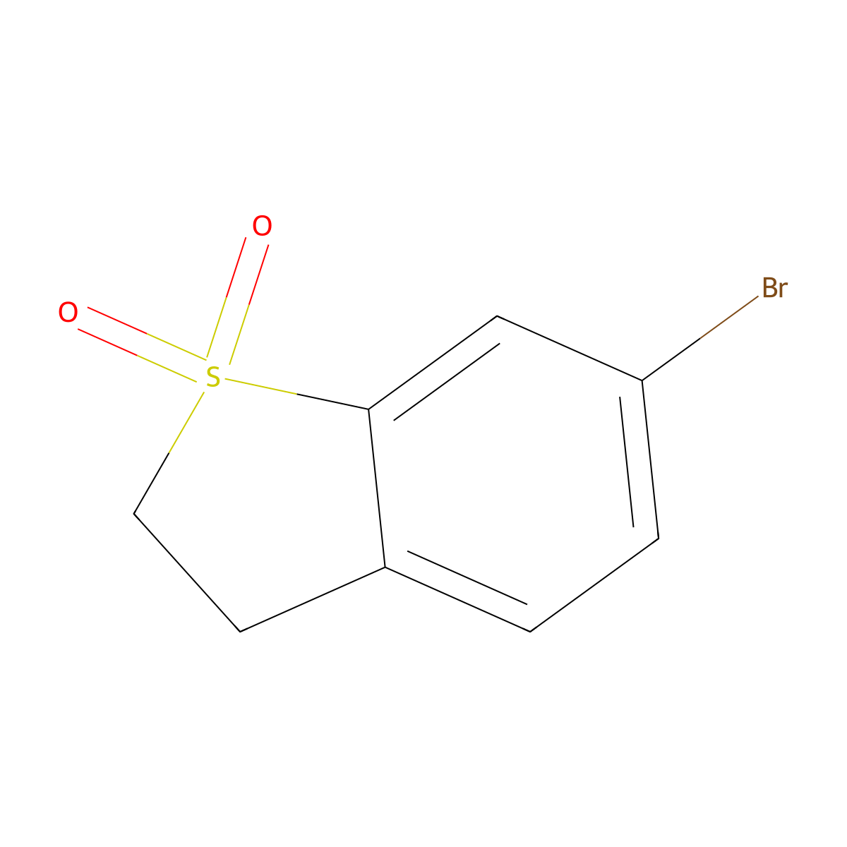 6-Bromo-2,3-dihydro-1lambda6-benzothiophene-1,1-dione molecular structure, CAS 61942-64-1
