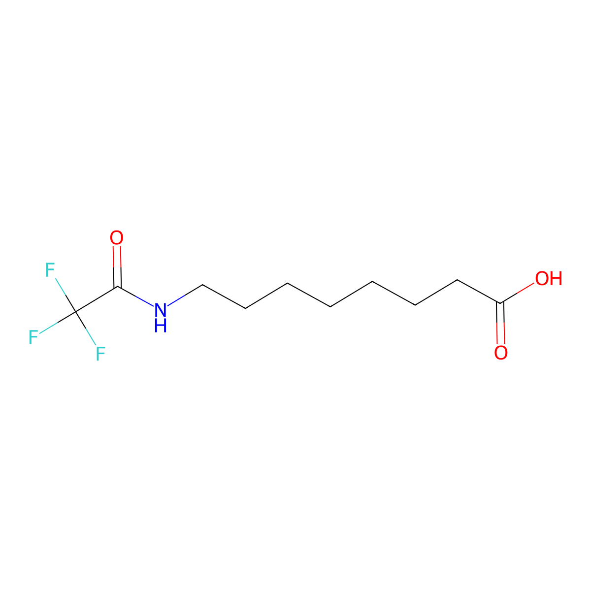 8-(2,2,2-Trifluoroacetamido)octanoic acid molecular structure, CAS 61948-19-4