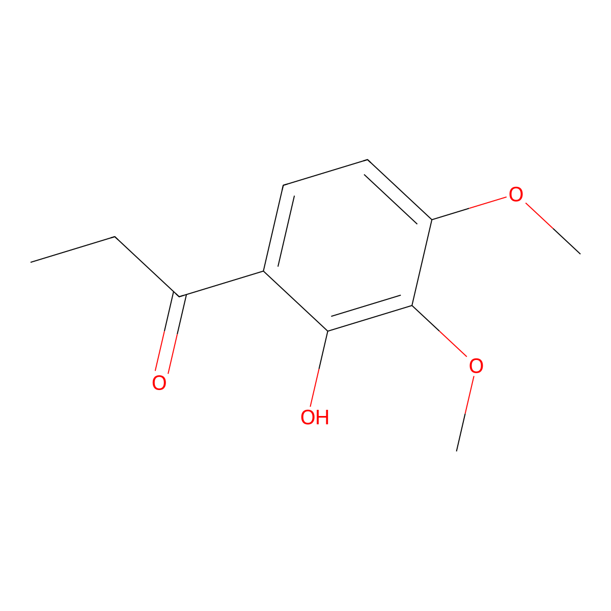 1-(2-Hydroxy-3,4-dimethoxyphenyl)propan-1-one molecular structure, CAS 61948-26-3