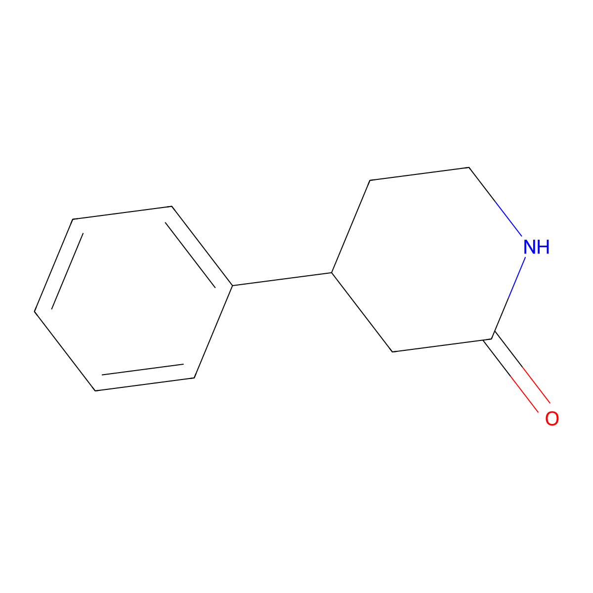 4-Phenyl-2-piperidinone molecular structure, CAS 61949-75-5