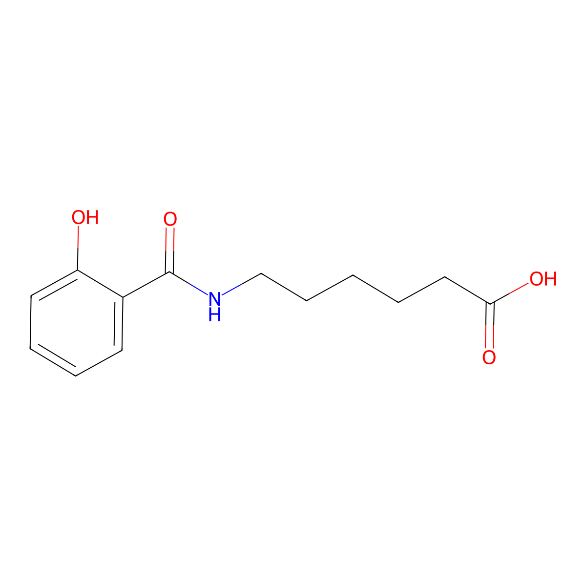 6-[(2-Hydroxybenzoyl)amino]hexanoic acid molecular structure, CAS 6195-15-9