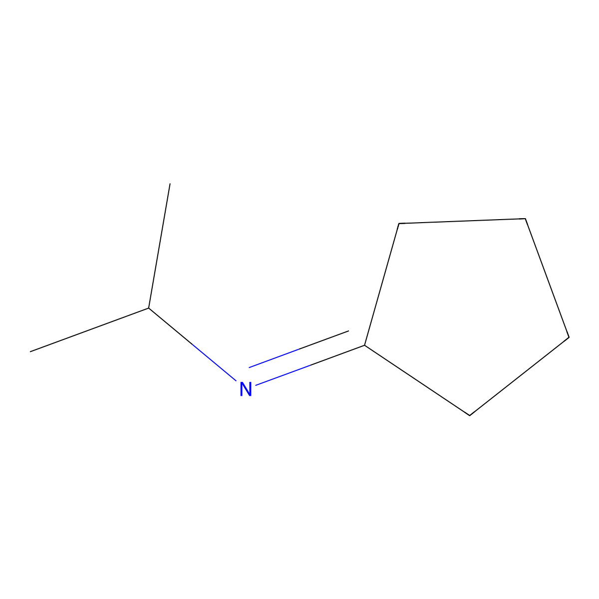N-Cyclopentylidene isopropyl amine molecular structure, CAS 61955-29-1