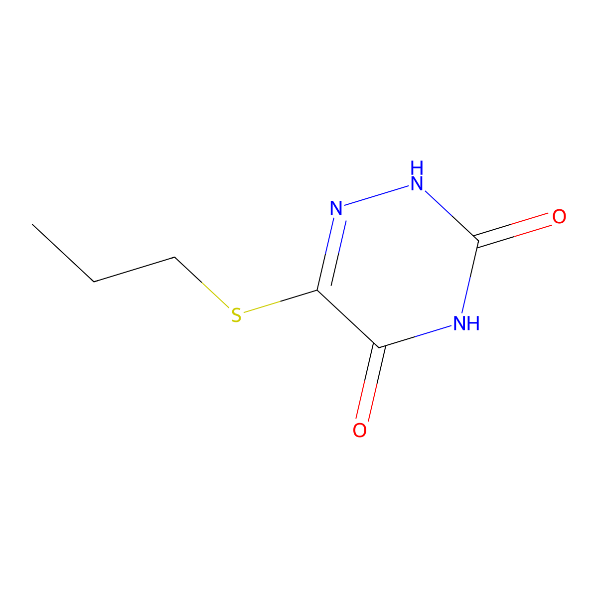 6-(propylsulfanyl)-1,2,4-triazine-3,5(2H,4H)-dione molecular structure, CAS 61958-70-1