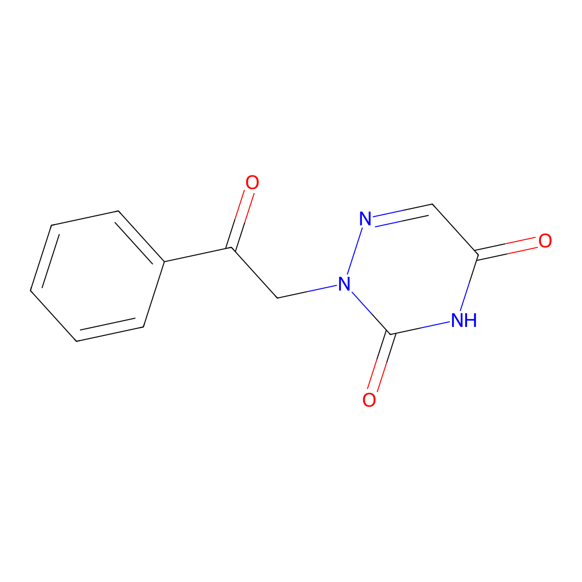 2-(2-Oxo-2-phenylethyl)-1,2,4-triazine-3,5(2H,4H)-dione molecular structure, CAS 61959-06-6