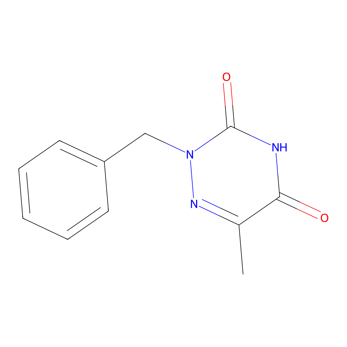 2-Benzyl-6-methyl-1,2,4-triazine-3,5-dione molecular structure, CAS 61959-18-0