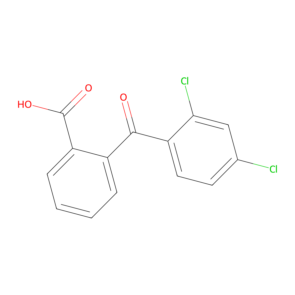 2-(2,4-Dichlorobenzoyl)benzoic acid molecular structure, CAS 61959-32-8
