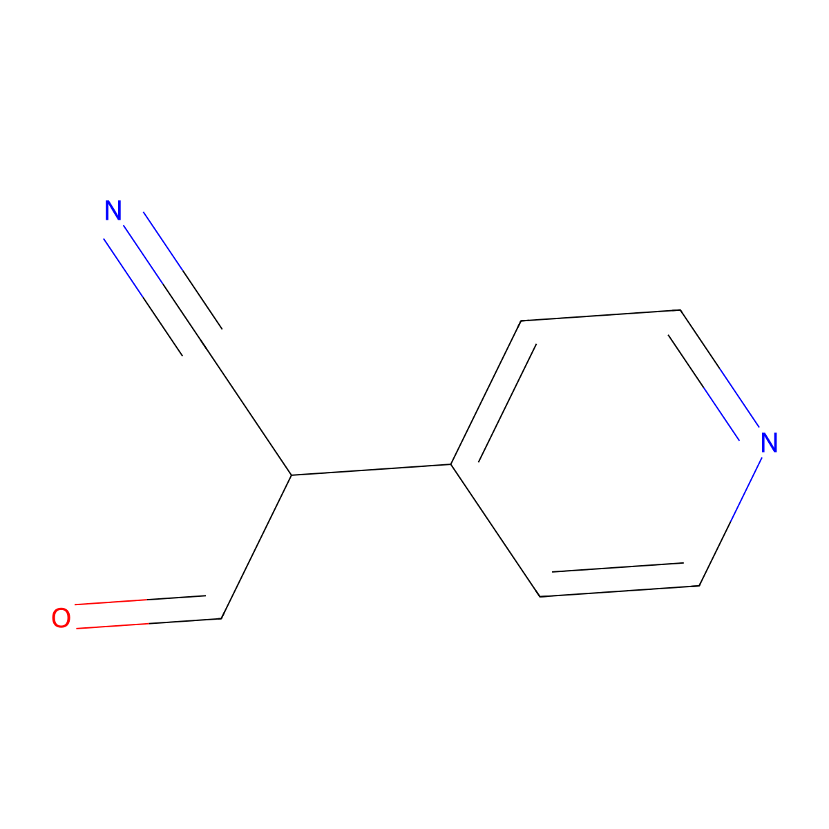 3-Oxo-2-(4-pyridyl)propanenitrile molecular structure, CAS 61959-34-0