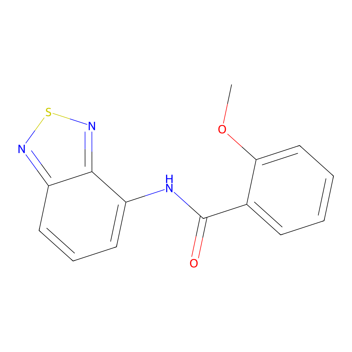N-(2,1,3-benzothiadiazol-4-yl)-2-methoxybenzamide molecular structure, CAS 6196-24-3