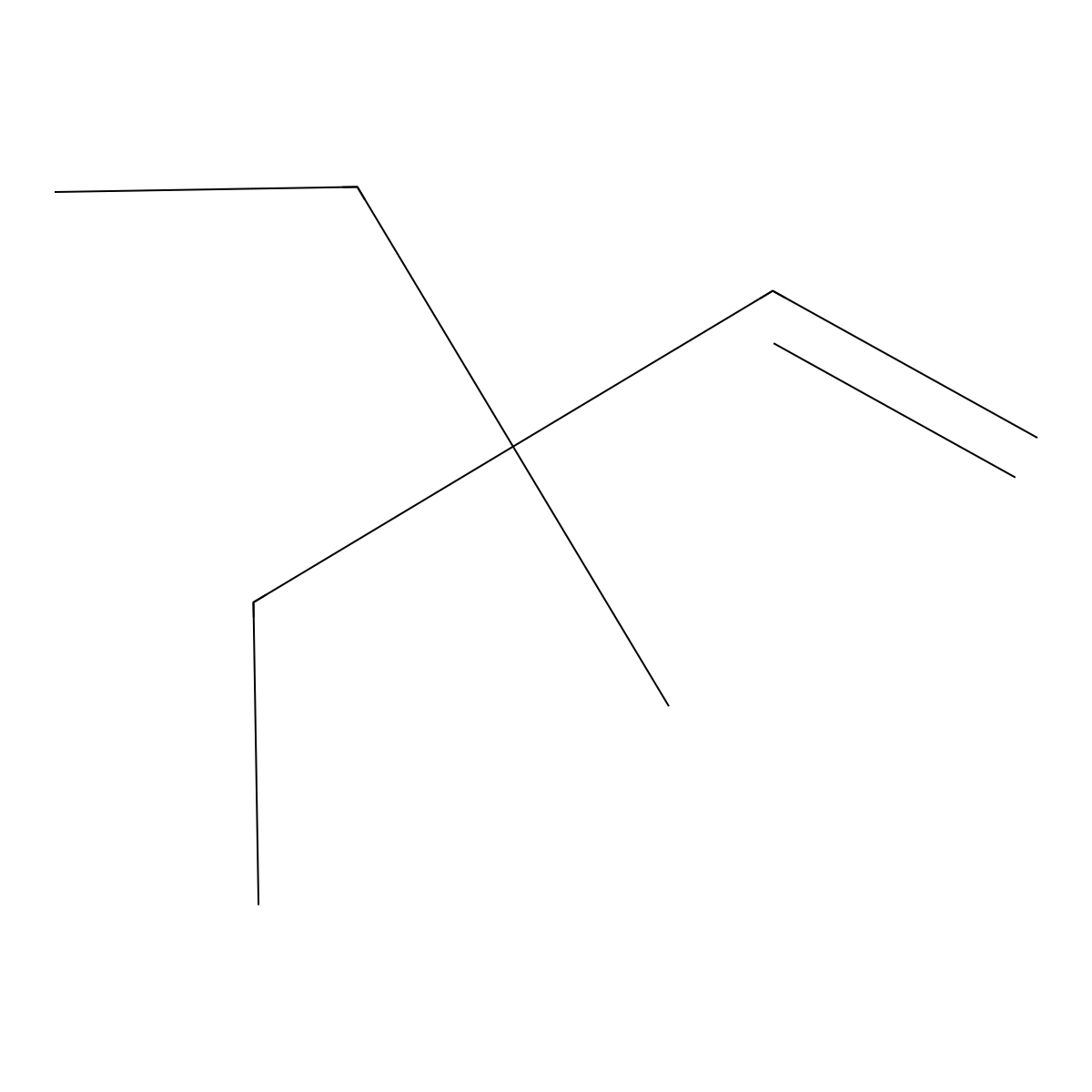 3-Ethyl-3-methyl-1-pentene molecular structure, CAS 6196-60-7