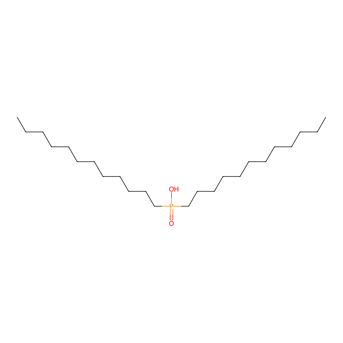 Didodecylphosphinic acid molecular structure, CAS 6196-71-0