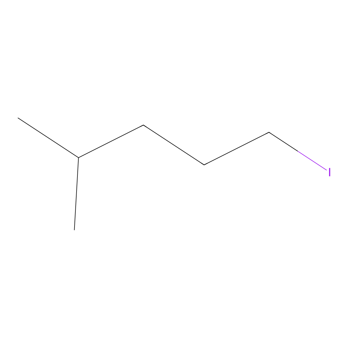 1-Iodo-4-methylpentane molecular structure, CAS 6196-80-1