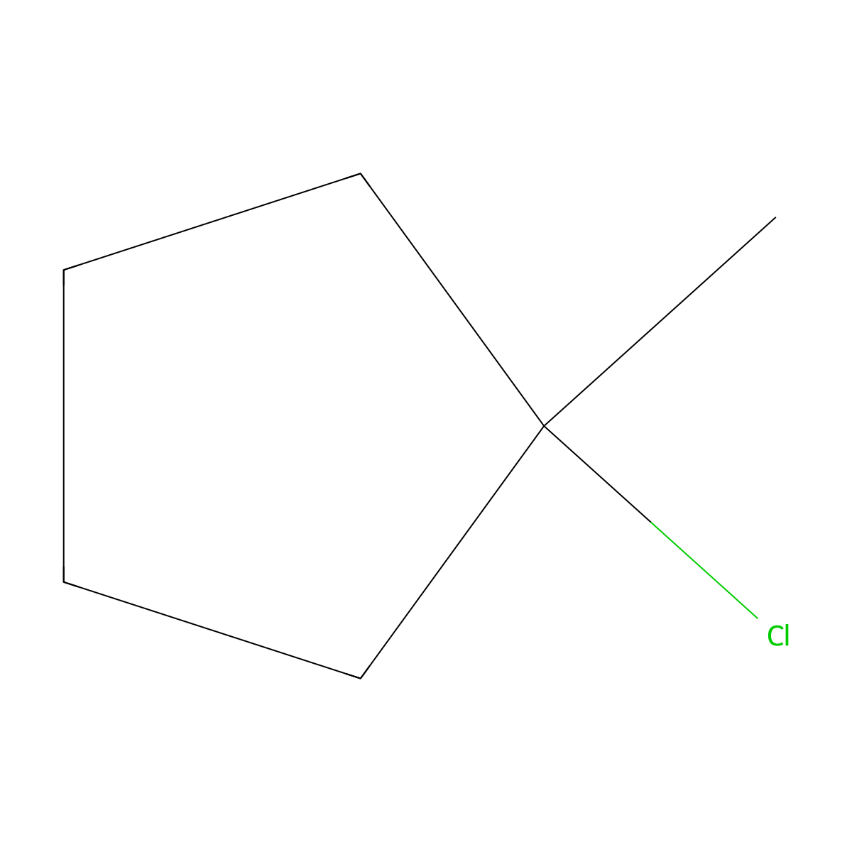 1-Chloro-1-methylcyclopentane molecular structure, CAS 6196-85-6