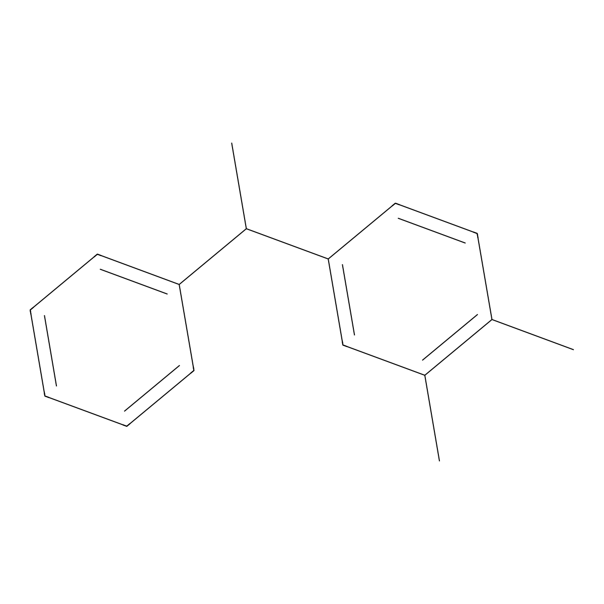 Benzene, 1,2-dimethyl-4-(1-phenylethyl)- molecular structure, CAS 6196-95-8