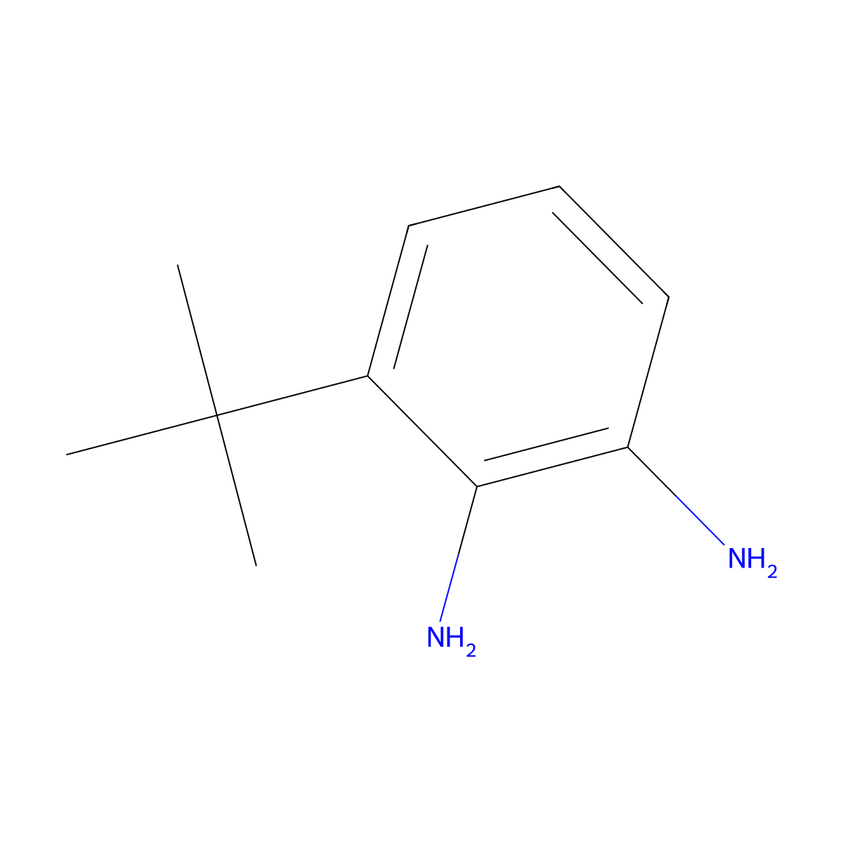 3-Tert-butylbenzene-1,2-diamine molecular structure, CAS 61960-95-0