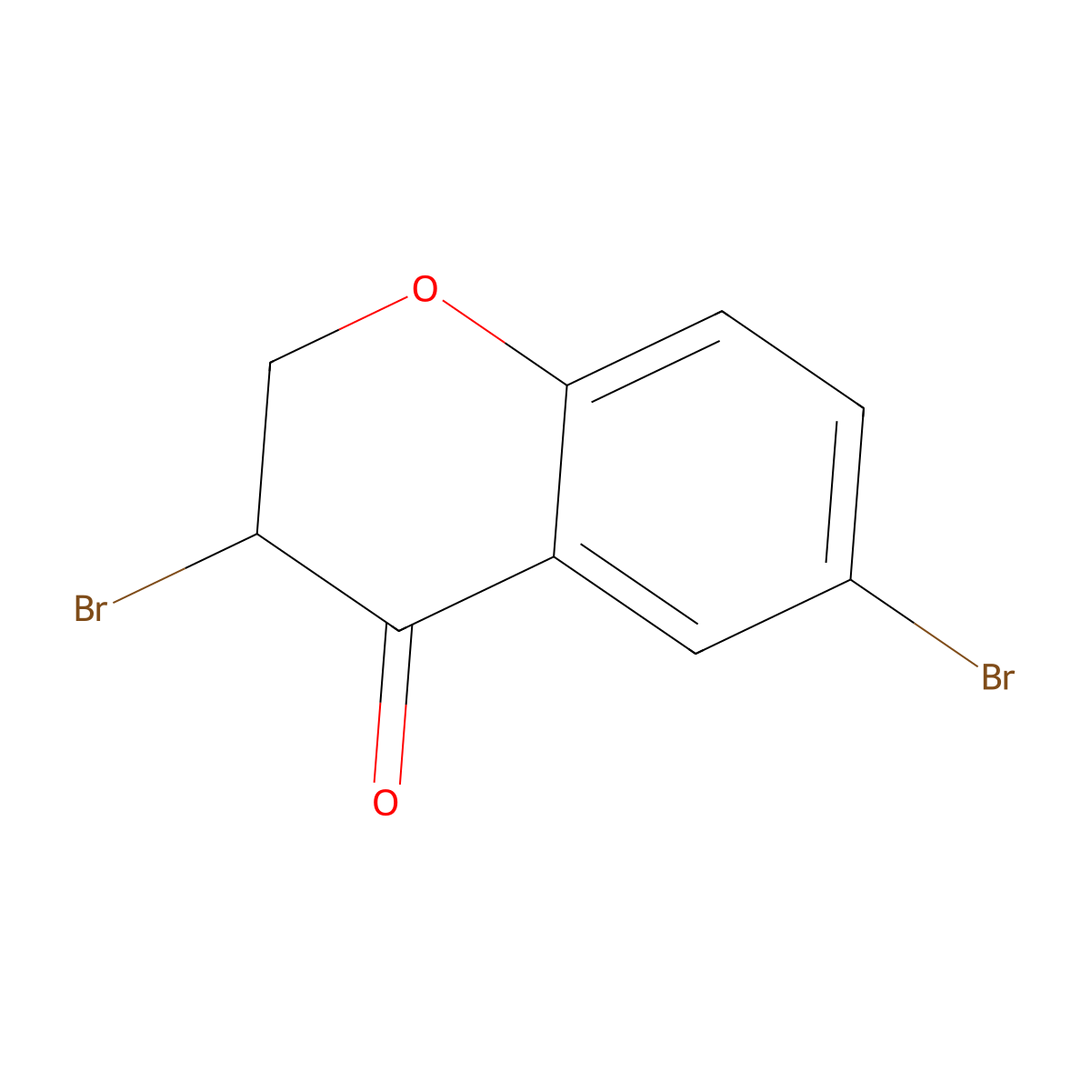 4H-1-Benzopyran-4-one, 3,6-dibromo-2,3-dihydro- molecular structure, CAS 61961-49-7
