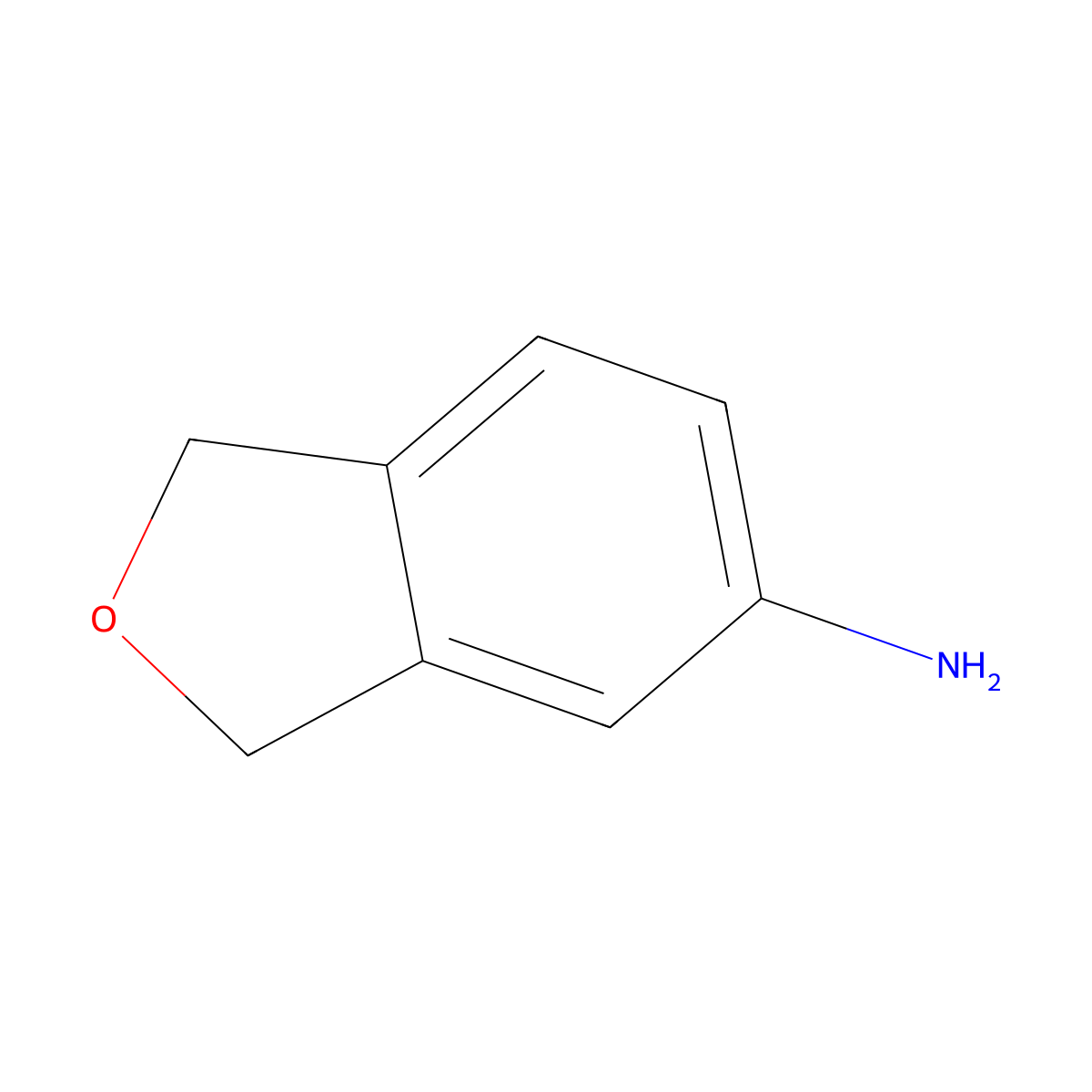 1,3-Dihydro-2-benzofuran-5-amine molecular structure, CAS 61964-08-7
