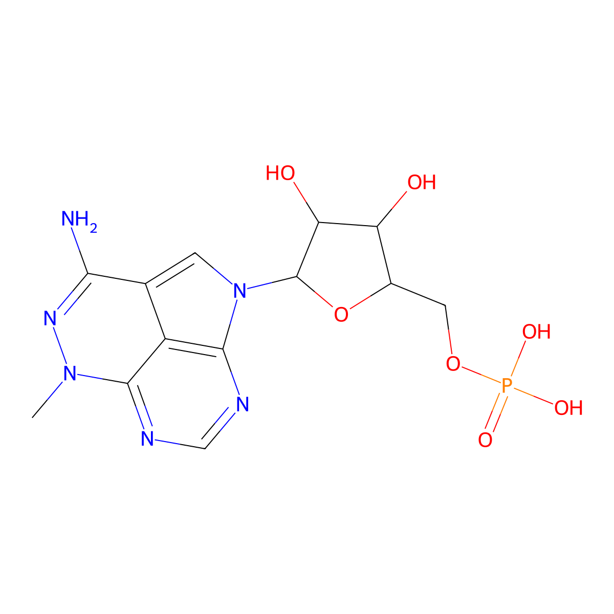 Triciribine Phosphate molecular structure, CAS 61966-08-3