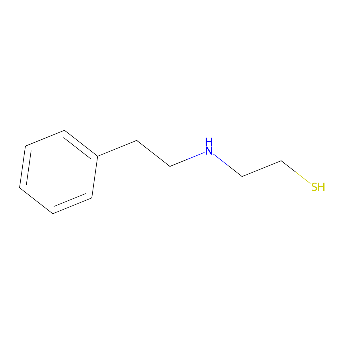 Ethanethiol, 2-phenethylamino- molecular structure, CAS 6197-28-0