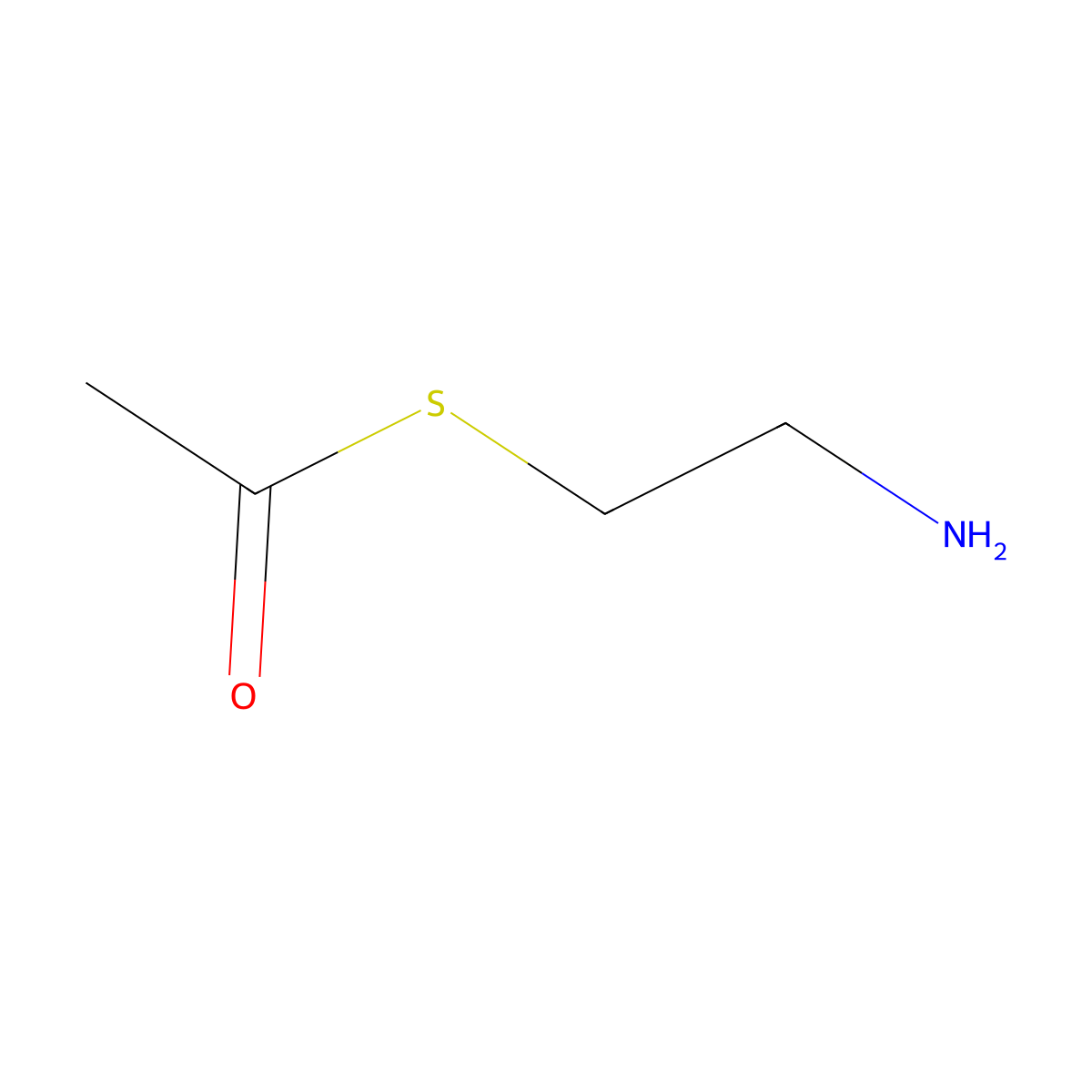 Ethanethioic acid, S-(2-aminoethyl) ester molecular structure, CAS 6197-31-5