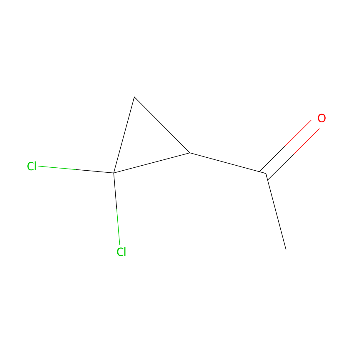 1-(2,2-Dichlorocyclopropyl)ethan-1-one molecular structure, CAS 61971-73-1