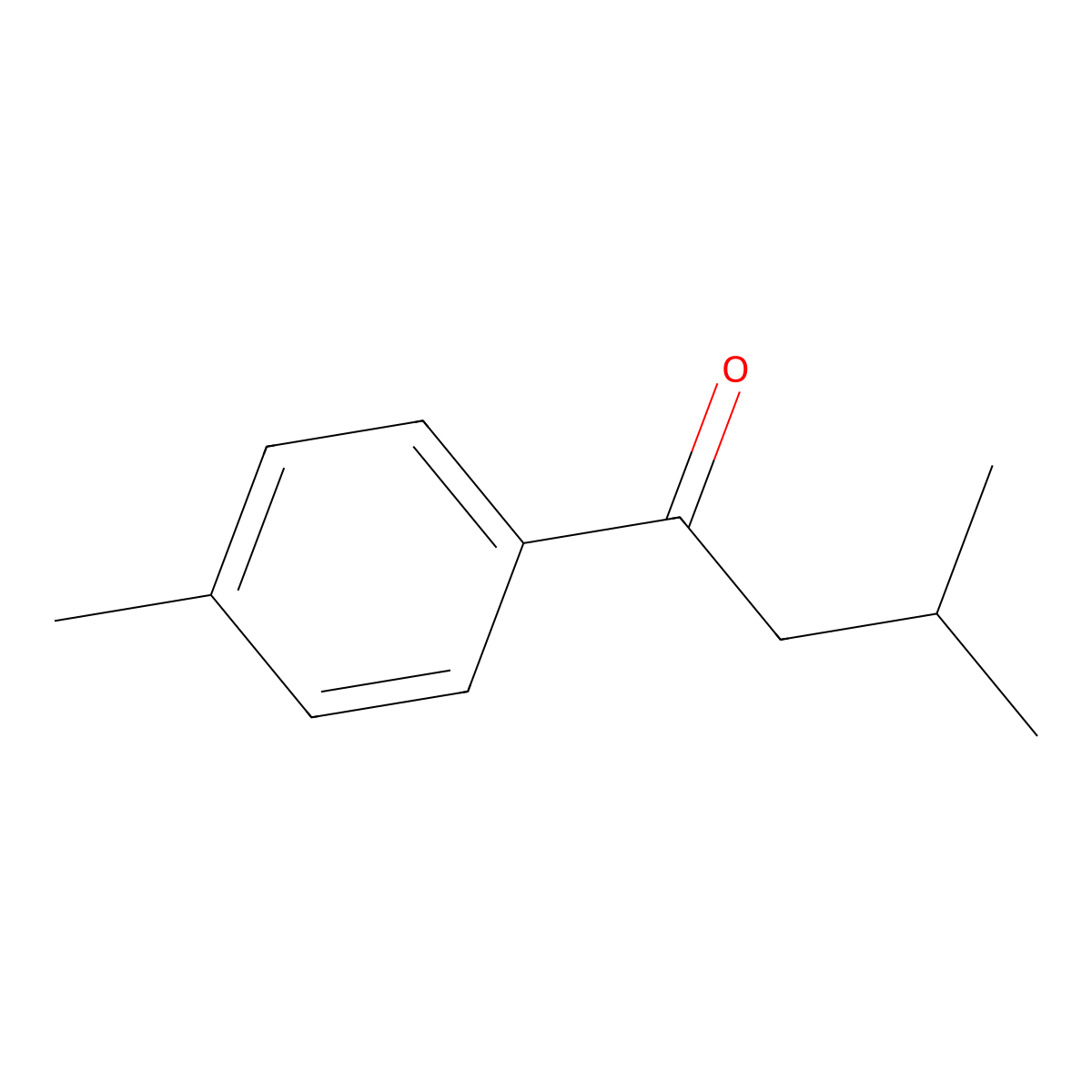 3-Methyl-1-(4-methylphenyl)butan-1-one molecular structure, CAS 61971-91-3