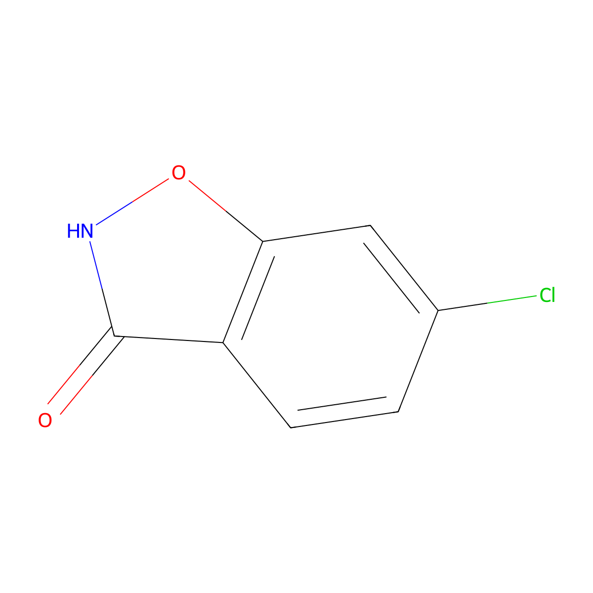 6-Chloro-3-hydroxy-1,2-benzisoxazole molecular structure, CAS 61977-29-5
