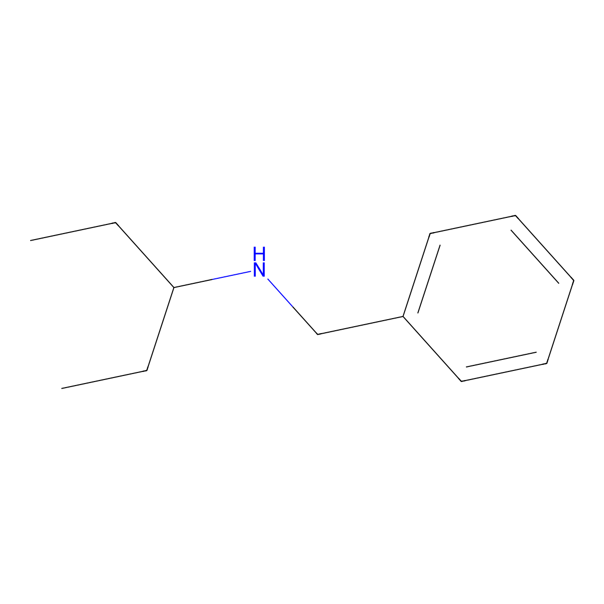 N-Benzylpentan-3-amine molecular structure, CAS 61977-85-3