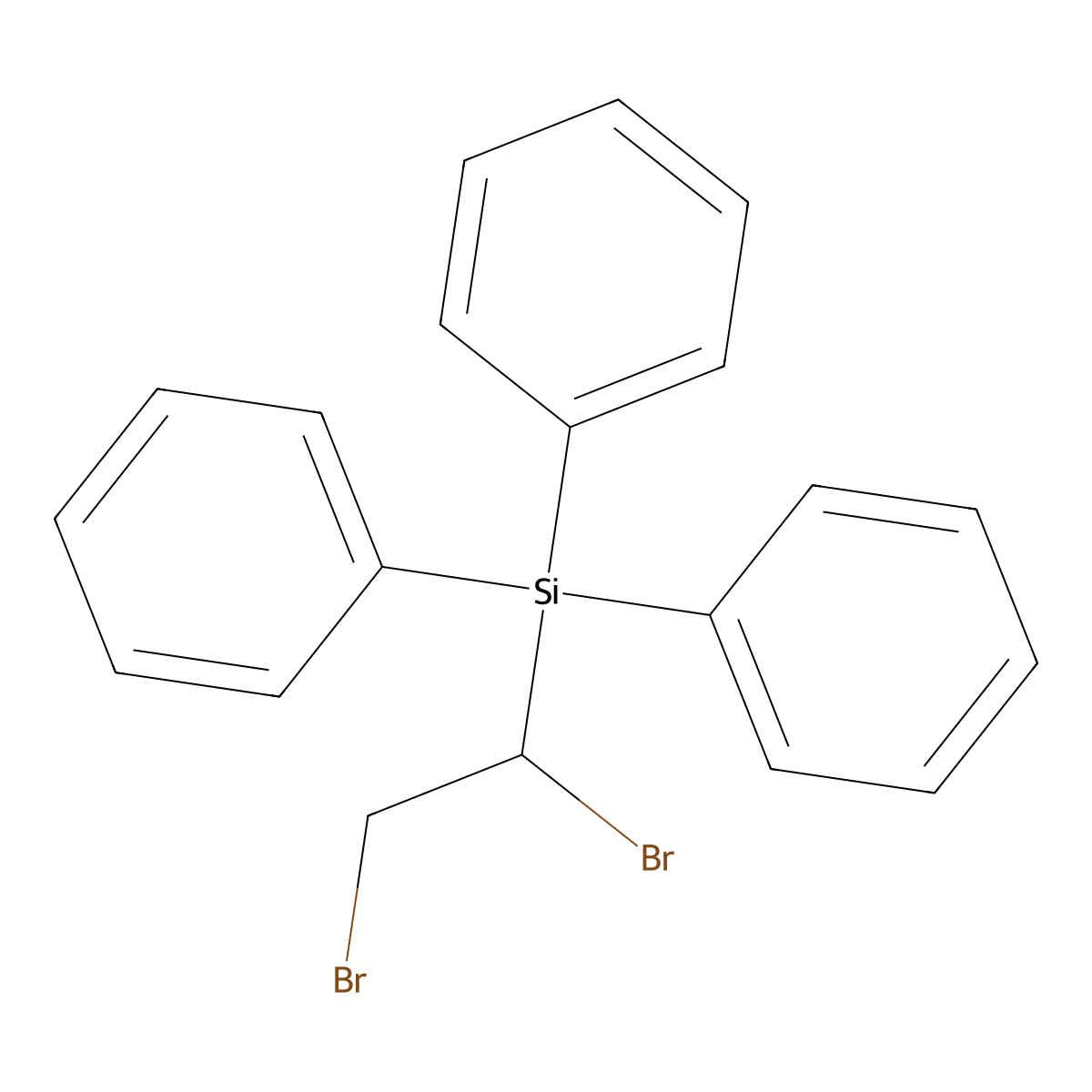(1,2-Dibromoethyl)(triphenyl)silane molecular structure, CAS 61979-36-0