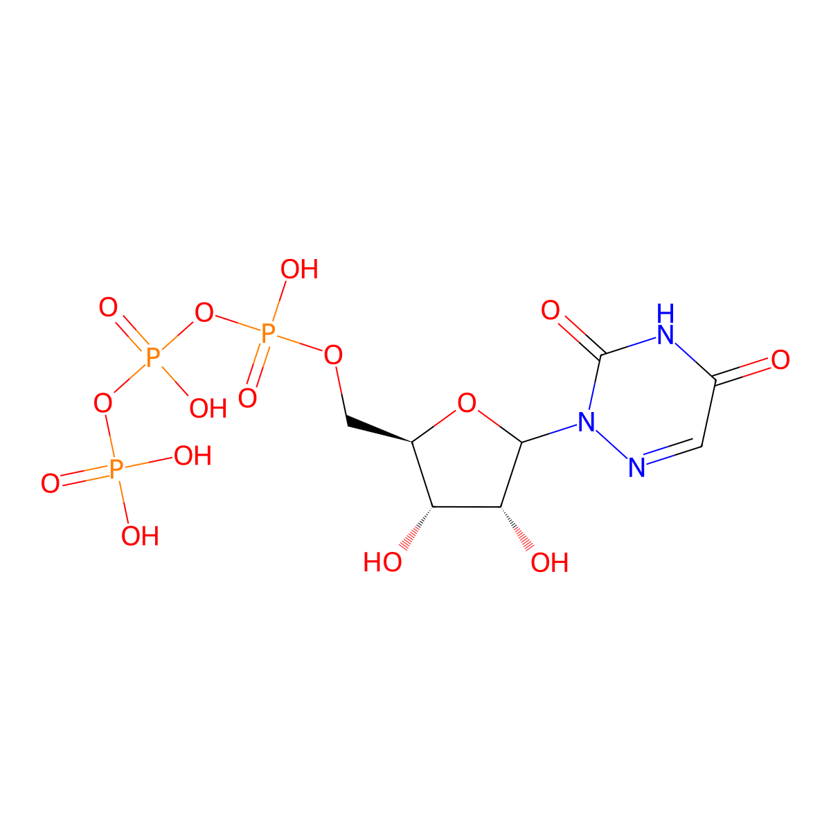 6-Azauridine 5'-triphosphate molecular structure, CAS 6198-30-7