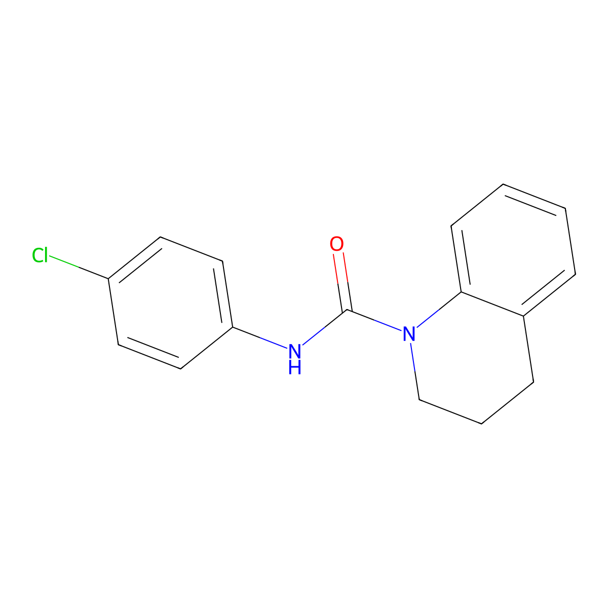 N-(4-chlorophenyl)-3,4-dihydro-2H-quinoline-1-carboxamide molecular structure, CAS 6198-79-4