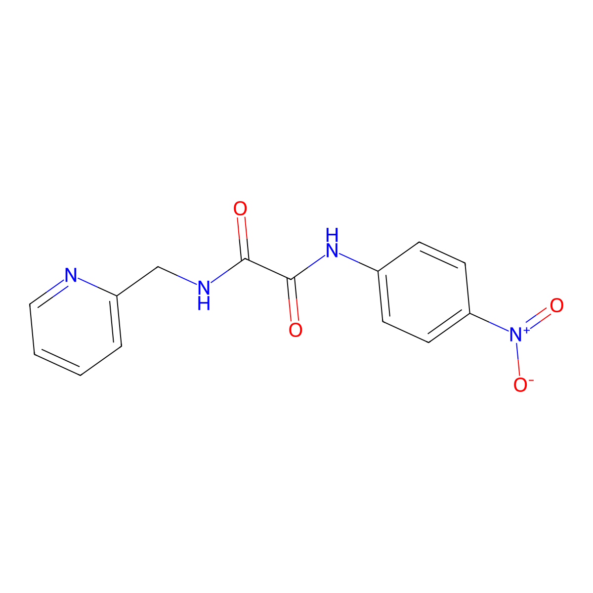 N'-(4-nitrophenyl)-N-(pyridin-2-ylmethyl)oxamide molecular structure, CAS 6198-88-5