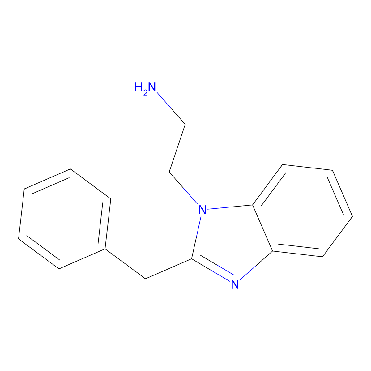 2-(2-benzyl-1H-benzimidazol-1-yl)ethanamine molecular structure, CAS 61981-80-4