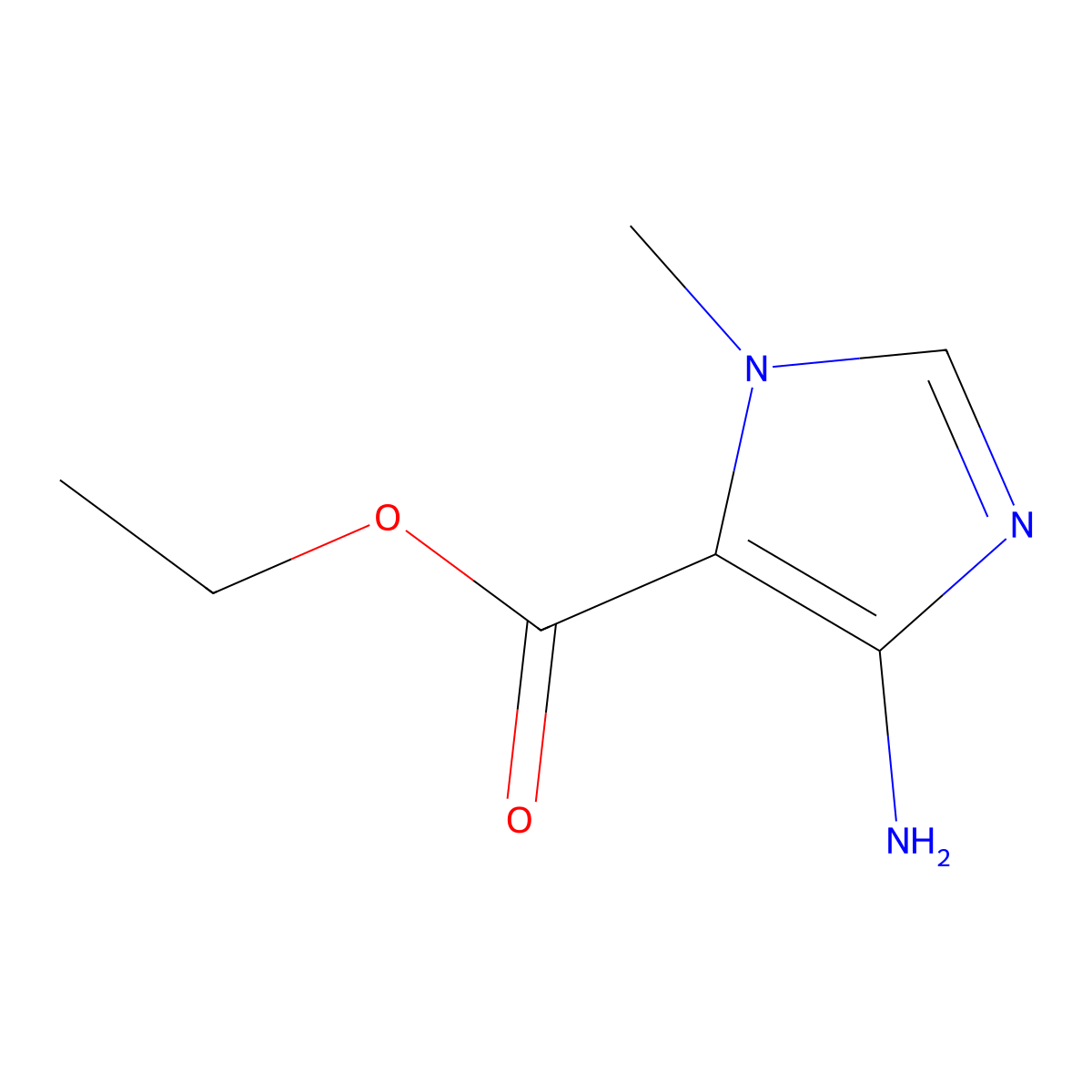 5-Amino-3-methyl-3H-imidazole-4-carboxylic acid ethyl ester molecular structure, CAS 61982-18-1