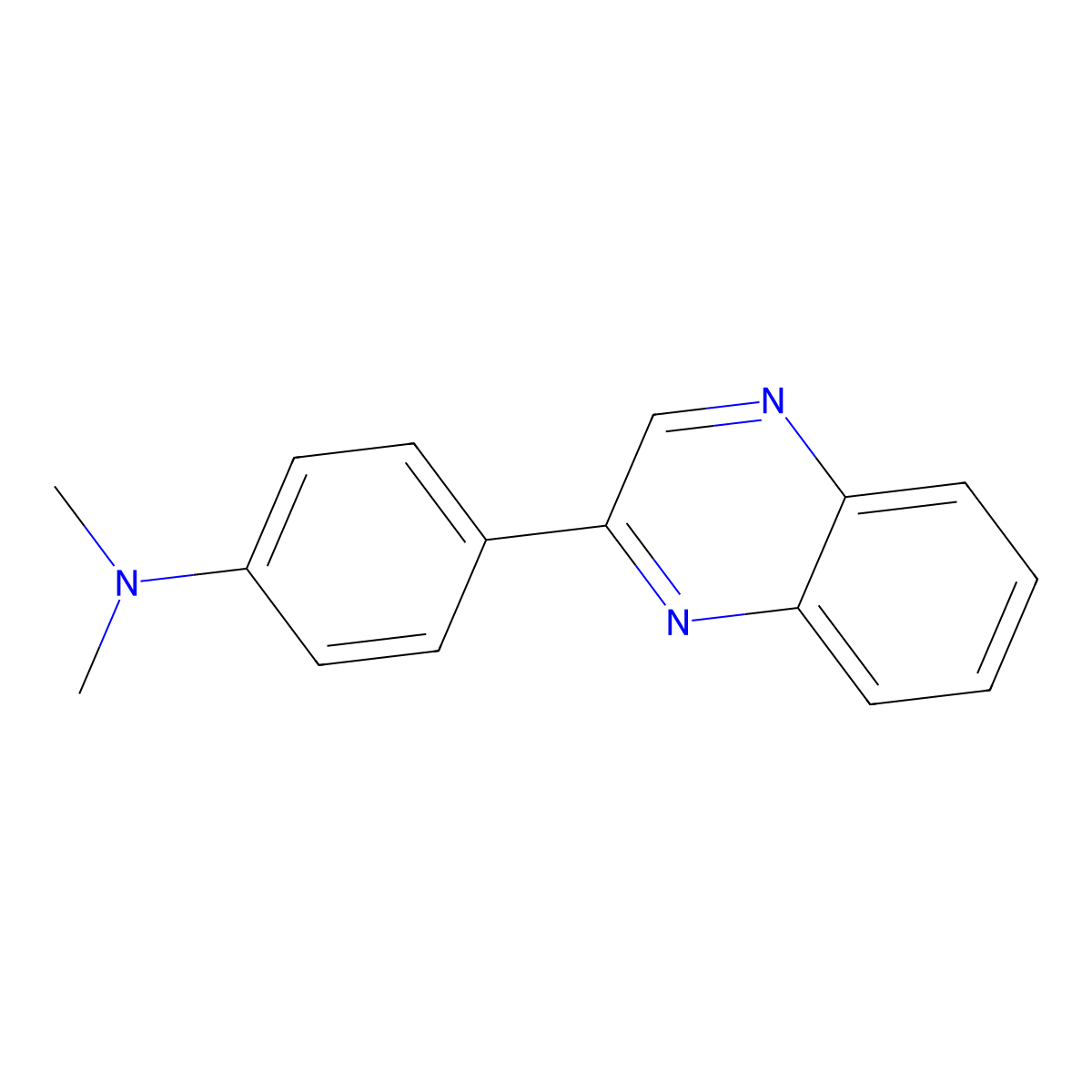 N,N-Dimethyl-4-(quinoxalin-2-yl)aniline molecular structure, CAS 61982-54-5