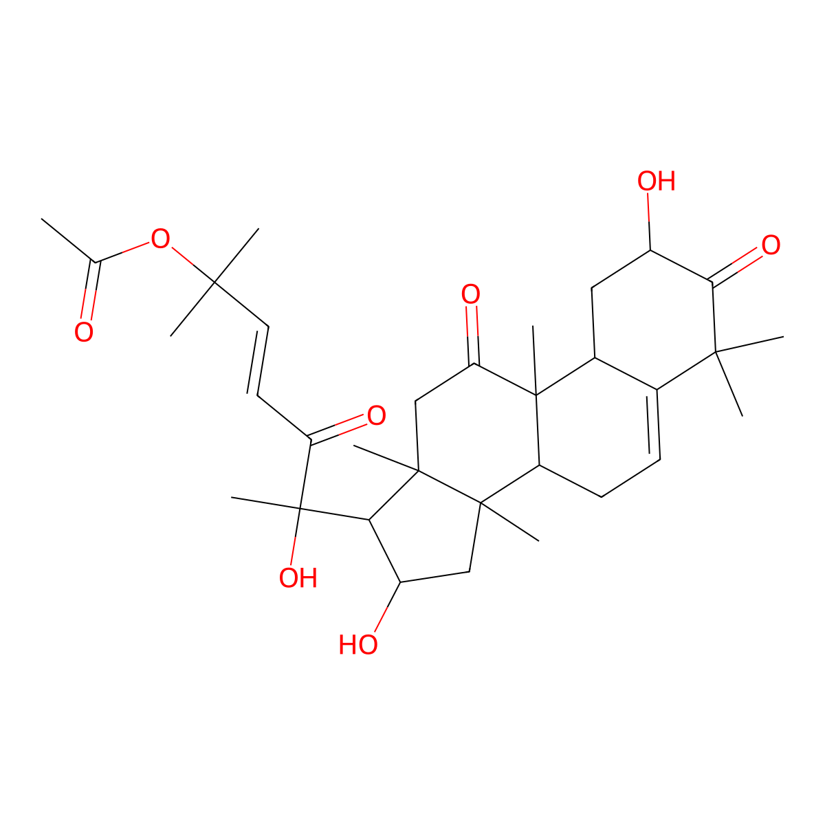 (+)-Cucurbitacin B molecular structure, CAS 6199-67-3