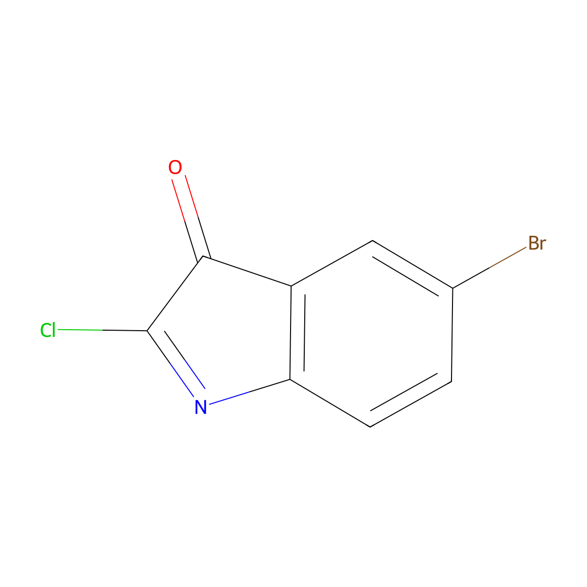 5-Bromo-2-chloro-3H-indol-3-one molecular structure, CAS 6199-96-8