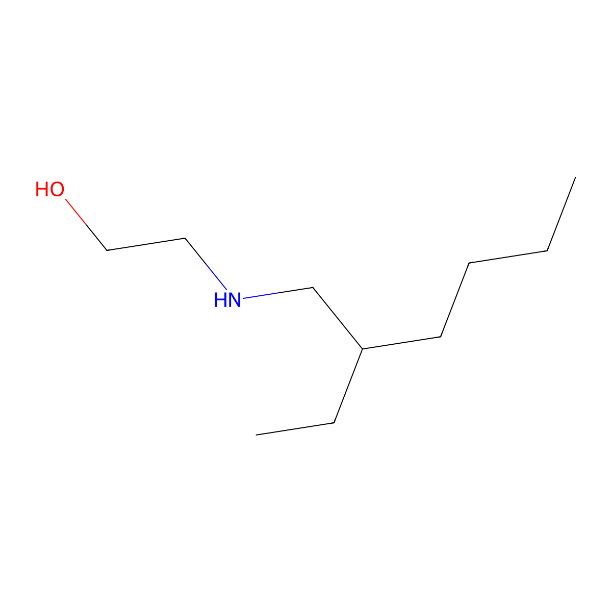 2-[(2-Ethylhexyl)amino]ethanol molecular structure, CAS 61993-95-1