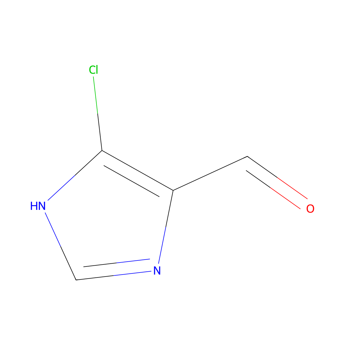 1H-Imidazole-4-carboxaldehyde, 5-chloro- molecular structure, CAS 61994-11-4