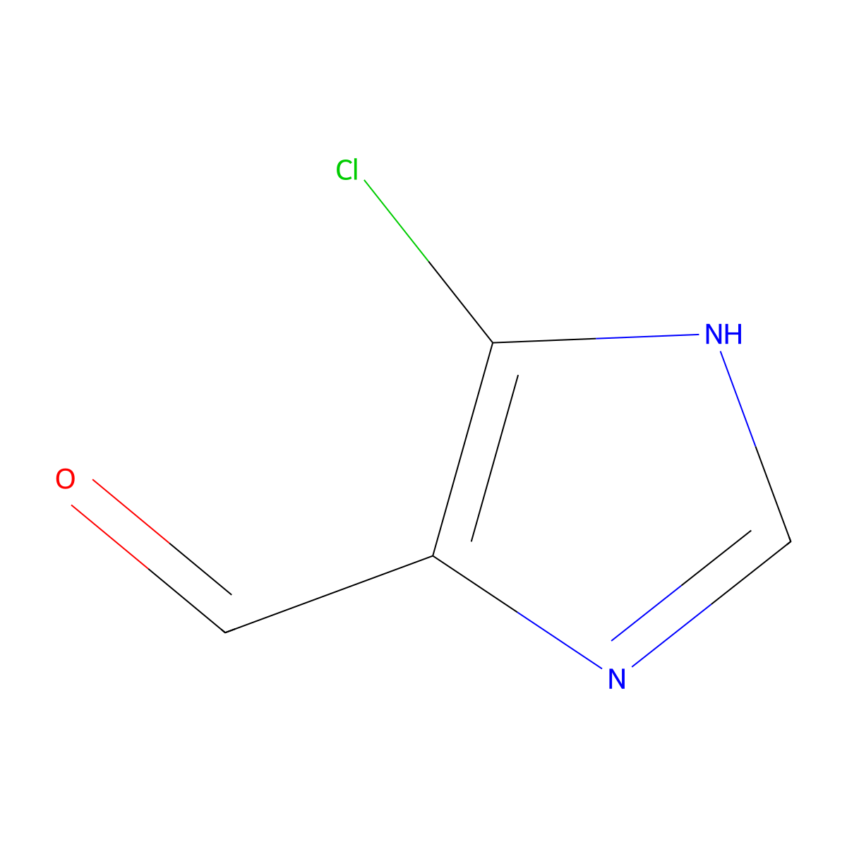 1H-Imidazole-4-carboxaldehyde, 5-chloro- molecular structure, CAS 61994-11-4