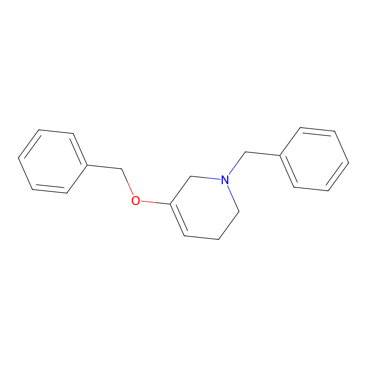 1-Benzyl-3-(benzyloxy)-1,2,5,6-tetrahydropyridine molecular structure, CAS 61995-15-1
