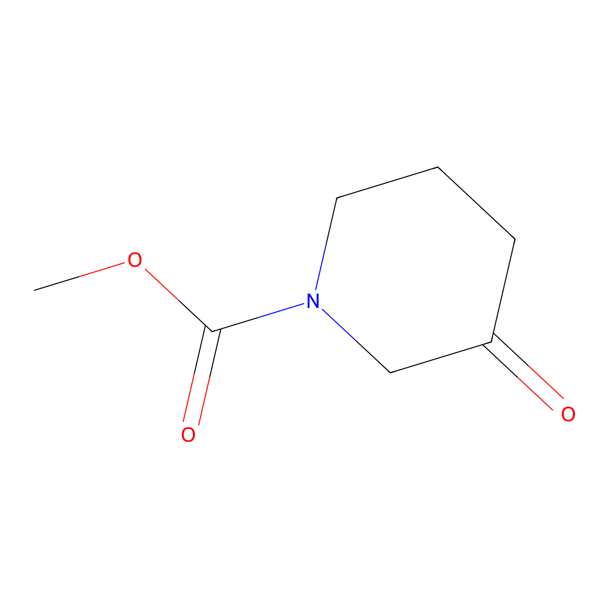 Methyl 3-oxopiperidine-1-carboxylate molecular structure, CAS 61995-18-4