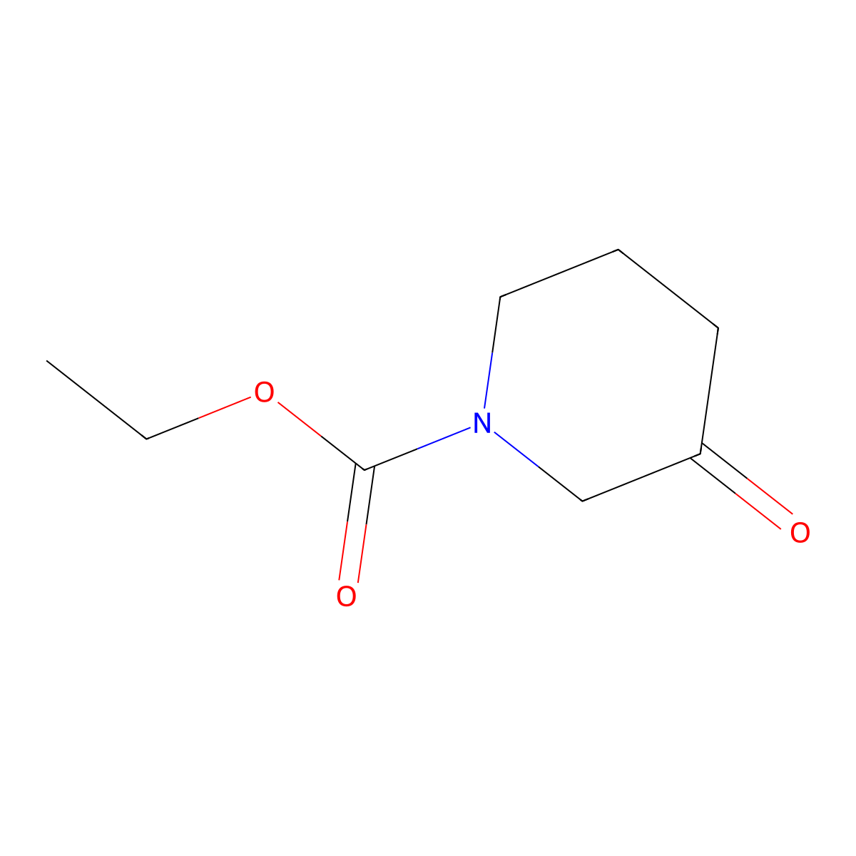 Ethyl 3-oxopiperidine-1-carboxylate molecular structure, CAS 61995-19-5