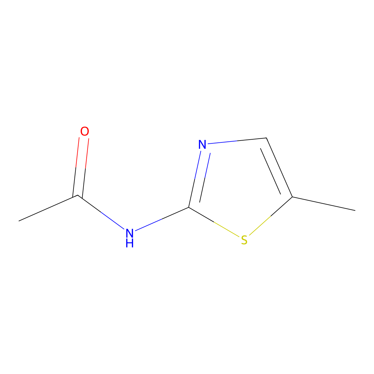 2-Acetamido-5-methylthiazole molecular structure, CAS 61996-32-5