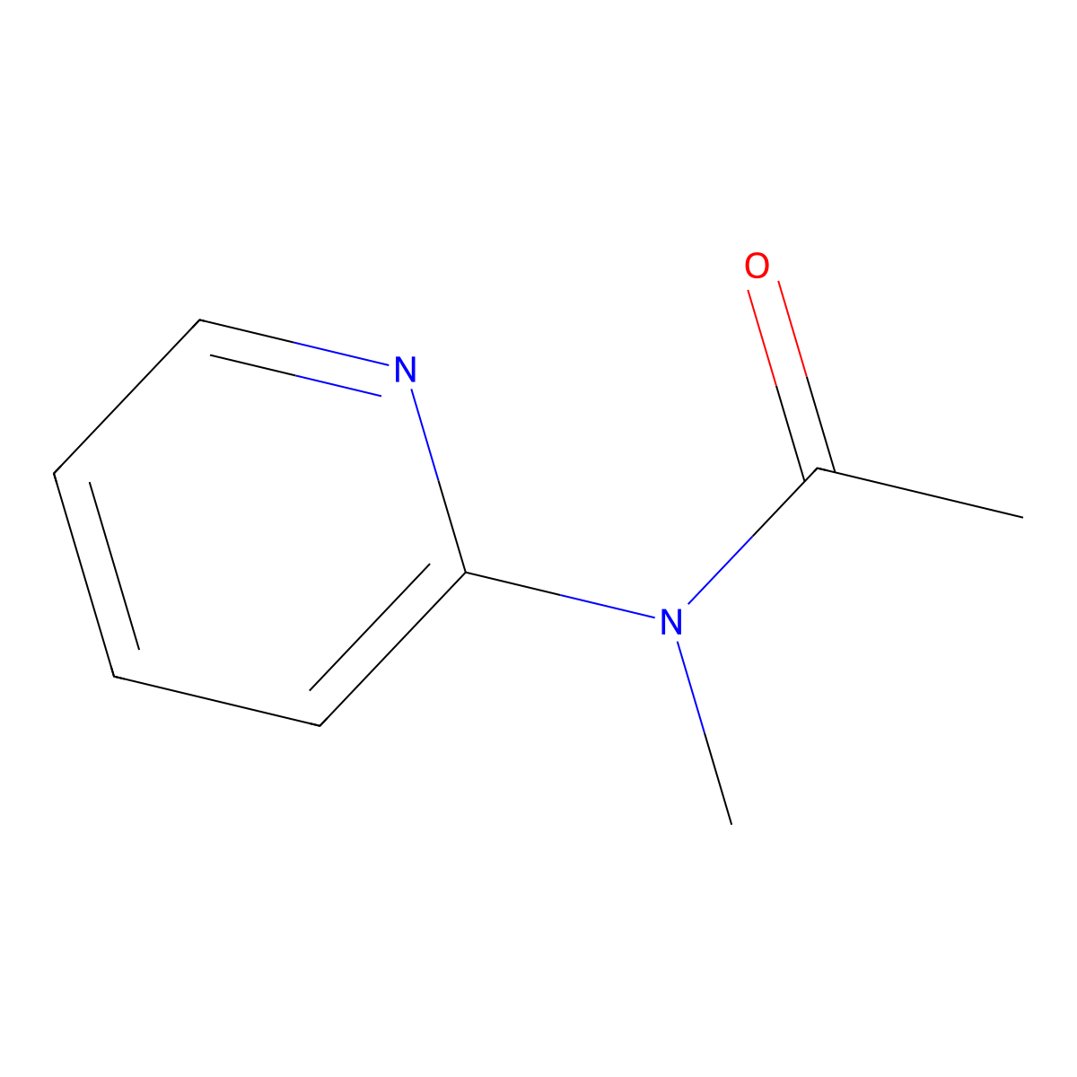 N-methyl-N-(pyridin-2-yl)acetamide molecular structure, CAS 61996-35-8
