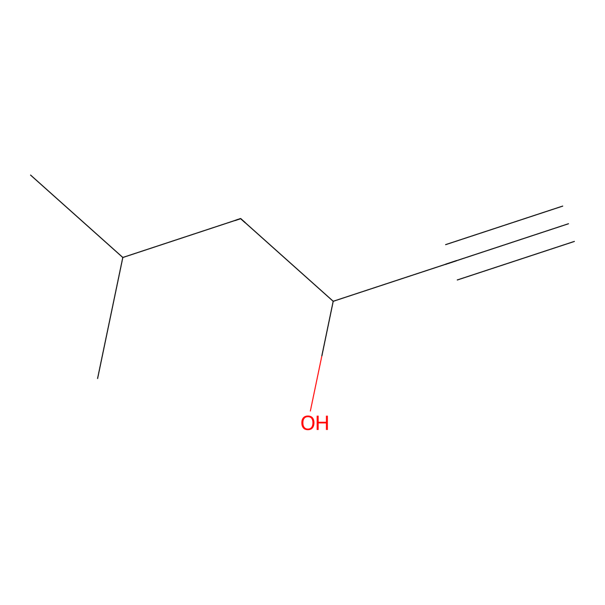 5-Methyl-1-hexyn-3-ol molecular structure, CAS 61996-79-0