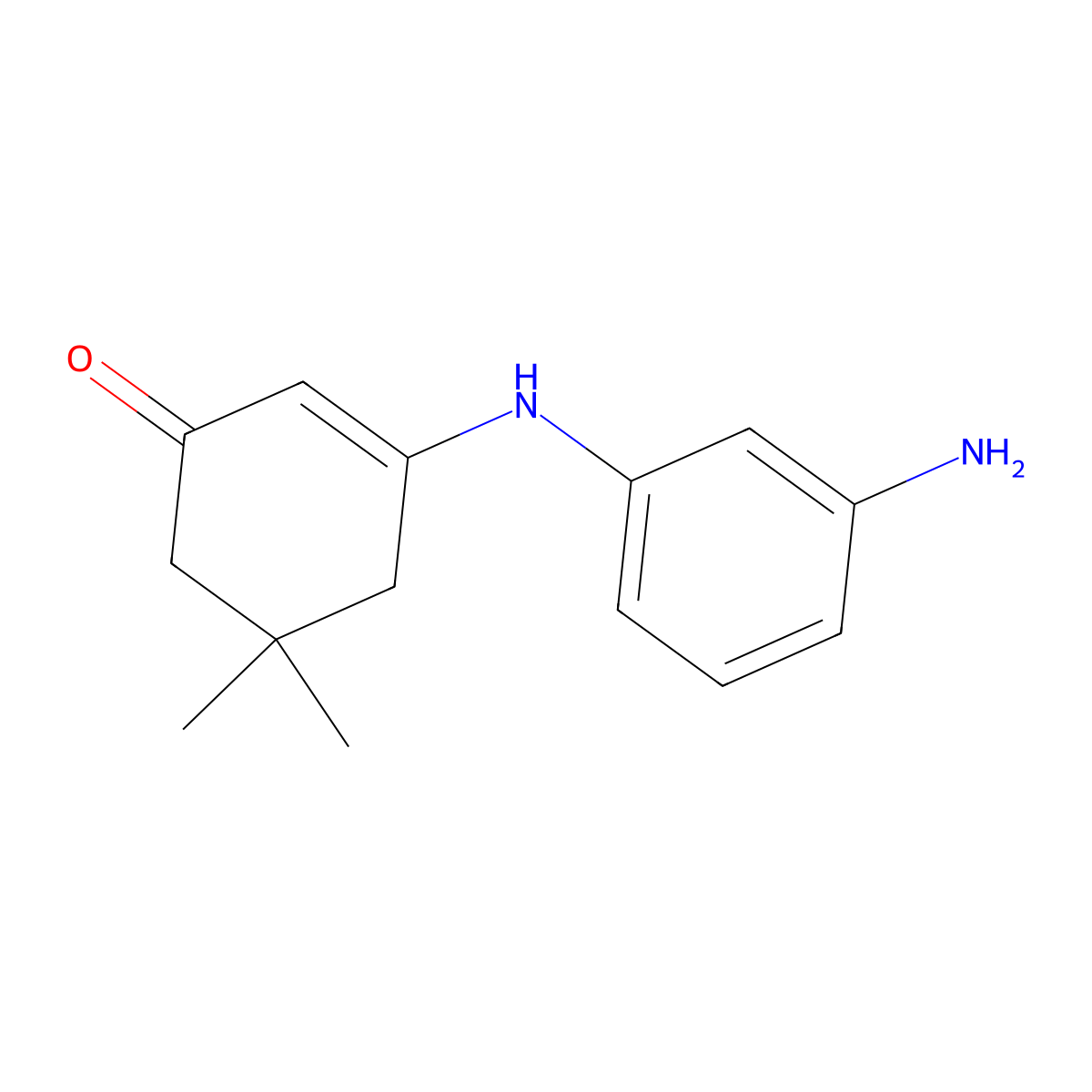3-((3-Aminophenyl)amino)-5,5-dimethylcyclohex-2-EN-1-one molecular structure, CAS 61997-81-7