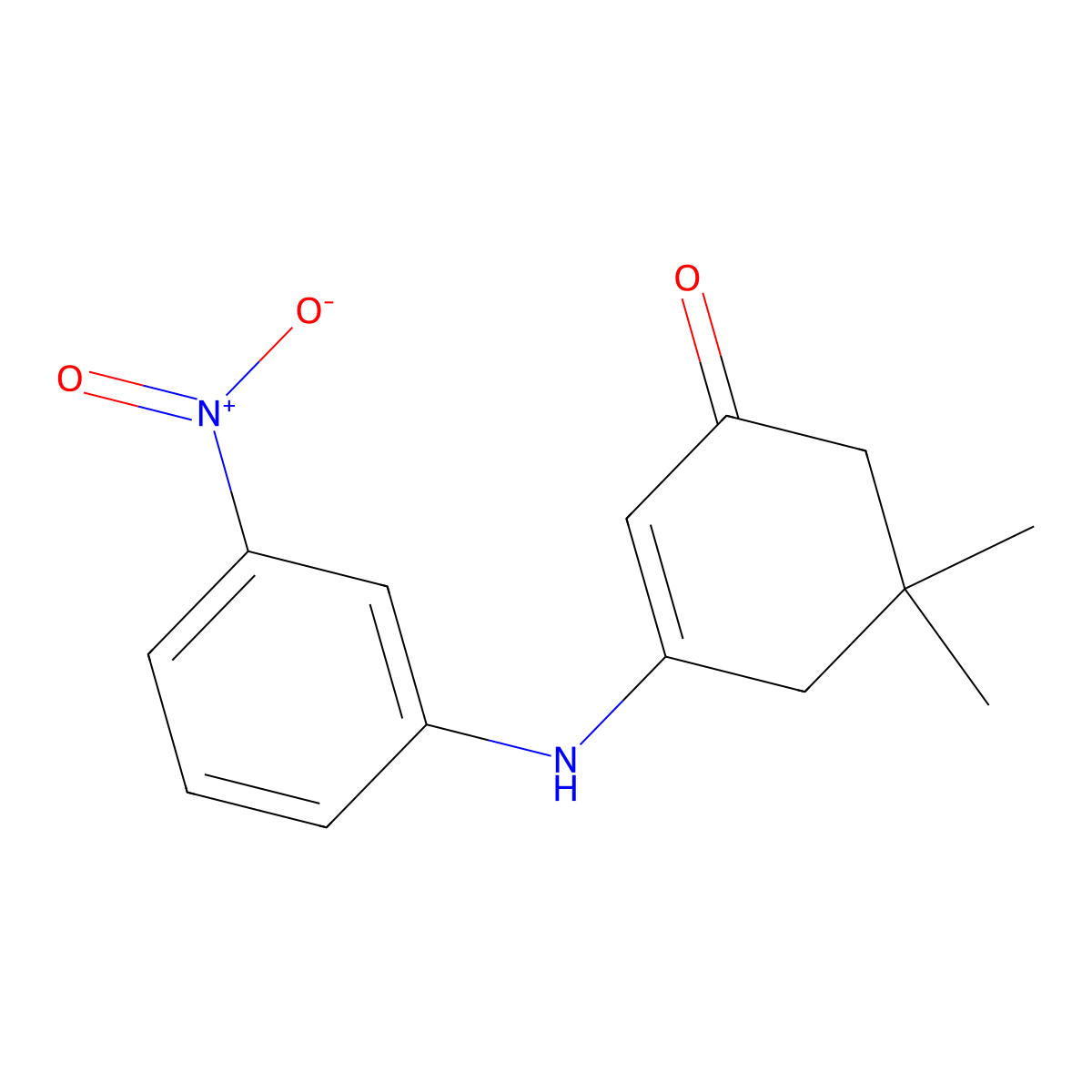 5,5-Dimethyl-3-(3-nitroanilino)-2-cyclohexen-1-one molecular structure, CAS 61997-86-2