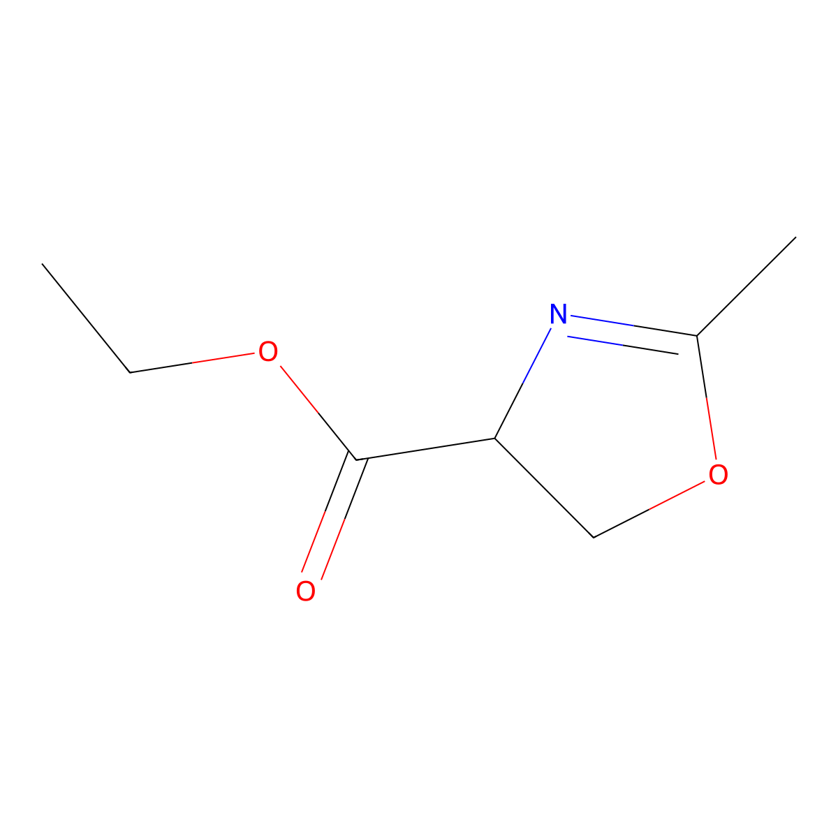 4-Ethoxycarbonyl-2-methyl-2-oxazoline molecular structure, CAS 61999-29-9