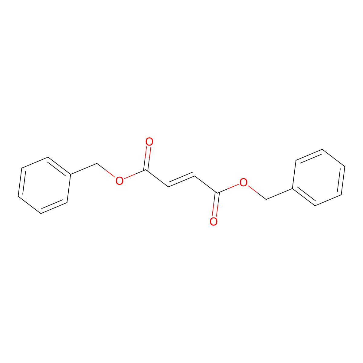 Dibenzyl but-2-enedioate molecular structure, CAS 62-26-0